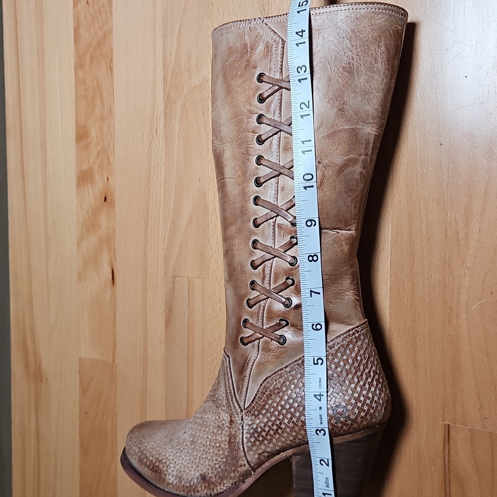 Roan by Bedstu Lace Up Style Leather Cowboy Boots 7.5 - Picture 13 of 13